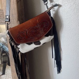 Western Cowhide Crossbody Bag